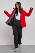 Купить Горнолыжная куртка женская зимняя красного цвета 3350Kr, фото 11