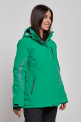 Купить Горнолыжная куртка женская зимняя зеленого цвета 3350Z, фото 3