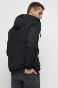 Купить Куртка спортивная мужская на резинке черного цвета 3367Ch, фото 10