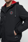 Купить Куртка спортивная мужская на резинке черного цвета 3367Ch, фото 13