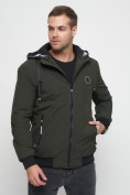 Купить Куртка спортивная мужская на резинке цвета хаки 3367Kh, фото 8