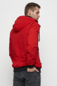 Купить Куртка спортивная мужская на резинке красного цвета 3367Kr, фото 10