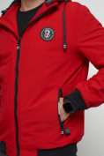 Купить Куртка спортивная мужская на резинке красного цвета 3367Kr, фото 11