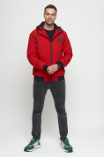 Купить Куртка спортивная мужская на резинке красного цвета 3367Kr, фото 3