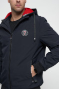 Купить Куртка спортивная мужская на резинке темно-синего цвета 3367TS, фото 10