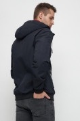 Купить Куртка спортивная мужская на резинке темно-синего цвета 3367TS, фото 11
