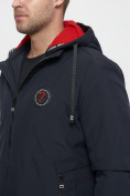 Купить Куртка спортивная мужская на резинке темно-синего цвета 3367TS, фото 13