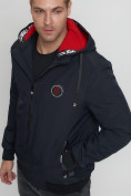 Купить Куртка спортивная мужская на резинке темно-синего цвета 3367TS, фото 9