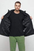 Купить Куртка спортивная мужская с капюшоном черного цвета 3368Ch, фото 14