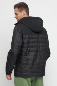 Купить Куртка спортивная мужская с капюшоном черного цвета 3368Ch, фото 15