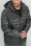 Купить Куртка спортивная мужская с капюшоном цвета хаки 3368Kh, фото 12