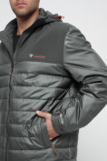 Купить Куртка спортивная мужская с капюшоном цвета хаки 3368Kh, фото 13