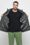 Купить Куртка спортивная мужская с капюшоном цвета хаки 3368Kh, фото 15