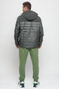 Купить Куртка спортивная мужская с капюшоном цвета хаки 3368Kh, фото 6