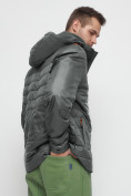 Купить Куртка спортивная мужская с капюшоном цвета хаки 3368Kh, фото 8