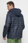 Купить Куртка спортивная мужская с капюшоном темно-синего цвета 3368TS, фото 7