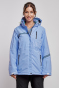 Купить Горнолыжная куртка женская зимняя большого размера фиолетового цвета 3382F