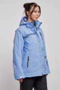 Купить Горнолыжная куртка женская зимняя большого размера фиолетового цвета 3382F, фото 3