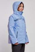 Купить Горнолыжная куртка женская зимняя большого размера фиолетового цвета 3382F, фото 5