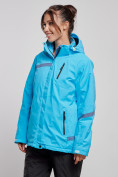 Купить Горнолыжная куртка женская зимняя большого размера голубого цвета 3382Gl, фото 2