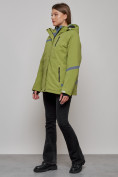 Купить Горнолыжная куртка женская зимняя большого размера цвета хаки 3382Kh, фото 14