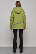 Купить Горнолыжная куртка женская зимняя большого размера цвета хаки 3382Kh, фото 16