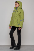 Купить Горнолыжная куртка женская зимняя большого размера цвета хаки 3382Kh, фото 18