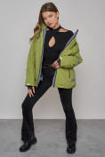 Купить Горнолыжная куртка женская зимняя большого размера цвета хаки 3382Kh, фото 9