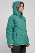 Купить Горнолыжная куртка женская зимняя большого размера зеленого цвета 3382Z, фото 10