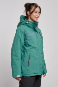 Купить Горнолыжная куртка женская зимняя большого размера зеленого цвета 3382Z, фото 3