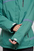 Купить Горнолыжная куртка женская зимняя большого размера зеленого цвета 3382Z, фото 5