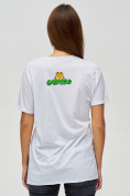 Купить Женские футболки с принтом белого цвета 34001Bl, фото 5