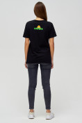 Купить Женские футболки с принтом черного цвета 34001Ch, фото 3