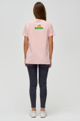 Купить Женские футболки с принтом розового цвета 34001R, фото 3