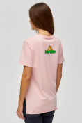 Купить Женские футболки с принтом розового цвета 34001R, фото 5