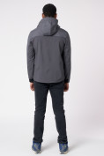 Купить Ветровка softshell мужская с капюшоном серого цвета 3441Sr, фото 12