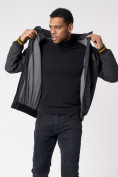 Купить Куртка со съемными рукавами мужская черного цвета 3500Ch, фото 4