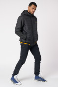 Купить Куртка со съемными рукавами мужская черного цвета 3500Ch, фото 5