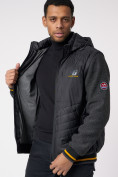 Купить Куртка со съемными рукавами мужская черного цвета 3500Ch, фото 11