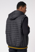 Купить Куртка со съемными рукавами мужская черного цвета 3500Ch, фото 14