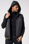 Купить Куртка со съемными рукавами мужская черного цвета 3500Ch, фото 15