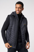Купить Куртка со съемными рукавами мужская темно-серого цвета 3500TC, фото 13