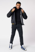 Купить Куртка со съемными рукавами мужская темно-серого цвета 3500TC, фото 3