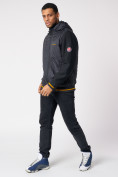 Купить Куртка со съемными рукавами мужская темно-серого цвета 3500TC, фото 4