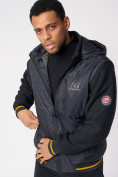 Купить Куртка со съемными рукавами мужская темно-серого цвета 3500TC, фото 8