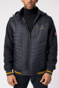 Купить Куртка со съемными рукавами мужская темно-серого цвета 3500TC, фото 9