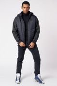 Купить Куртка со съемными рукавами мужская темно-синего цвета 3500TS, фото 2