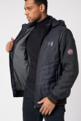 Купить Куртка со съемными рукавами мужская темно-синего цвета 3500TS, фото 10