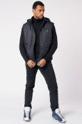 Купить Куртка со съемными рукавами мужская темно-синего цвета 3500TS, фото 11