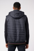 Купить Куртка со съемными рукавами мужская темно-синего цвета 3500TS, фото 13